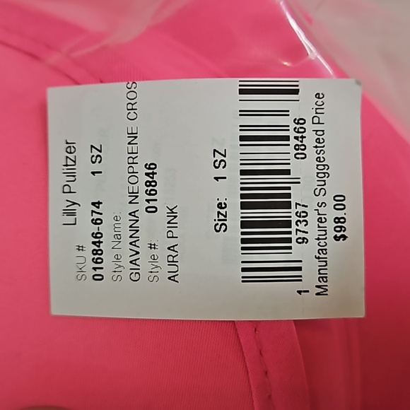 Lilly Pulitzer Giavanna Neoprene Crossbody Aura Pink NEW - Picture 3 of 12